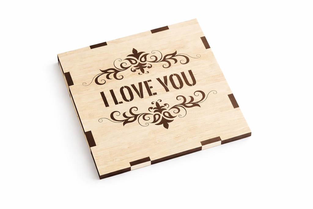 Heart Pattern Wooden Box – Laser Cut Customisable Gift & Keepsake Box  Romantic Wooden Keepsake Box with Heart Cut Lid